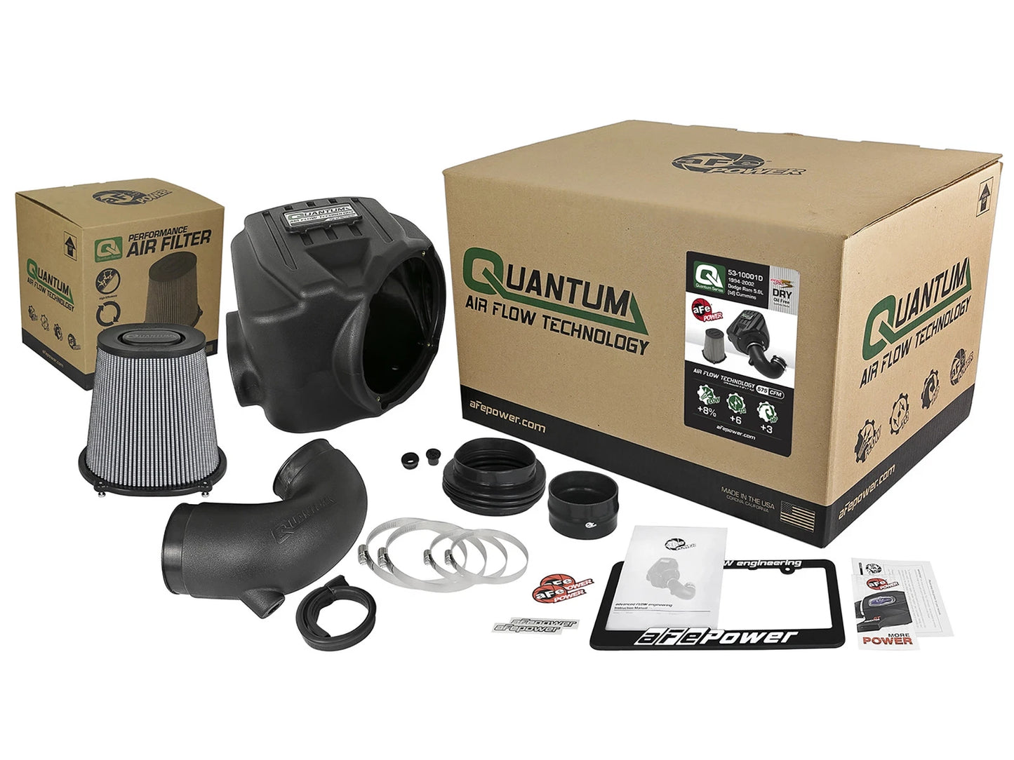 aFe Quantum Pro DRY S Cold Air Intake | Dodge Cummins L6 5.9L (94-02) (53-10001D)