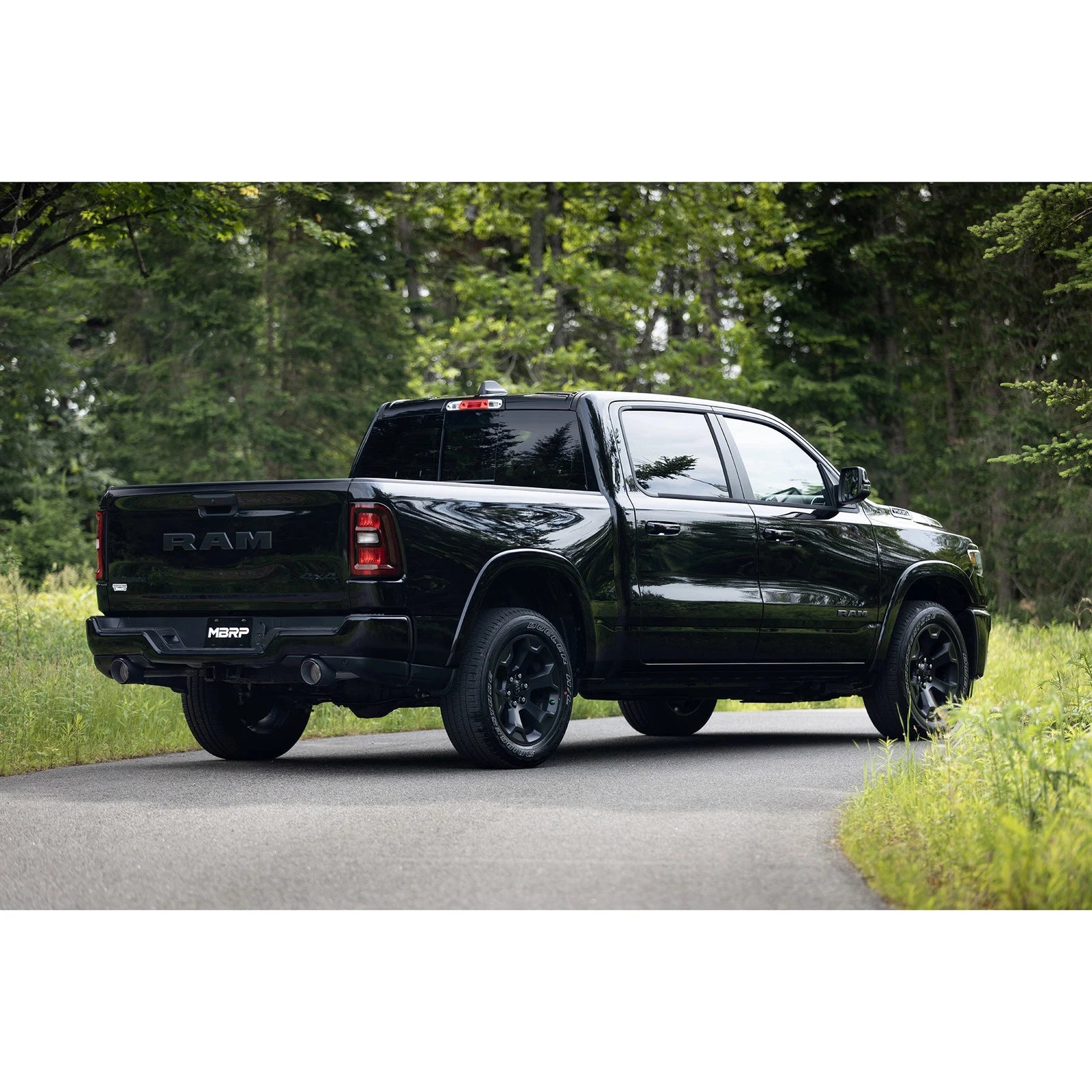 MBRP BLK Series Cat-Back Dual Rear Exit Exhaust | RAM 1500 (25+) (S5156BLK)