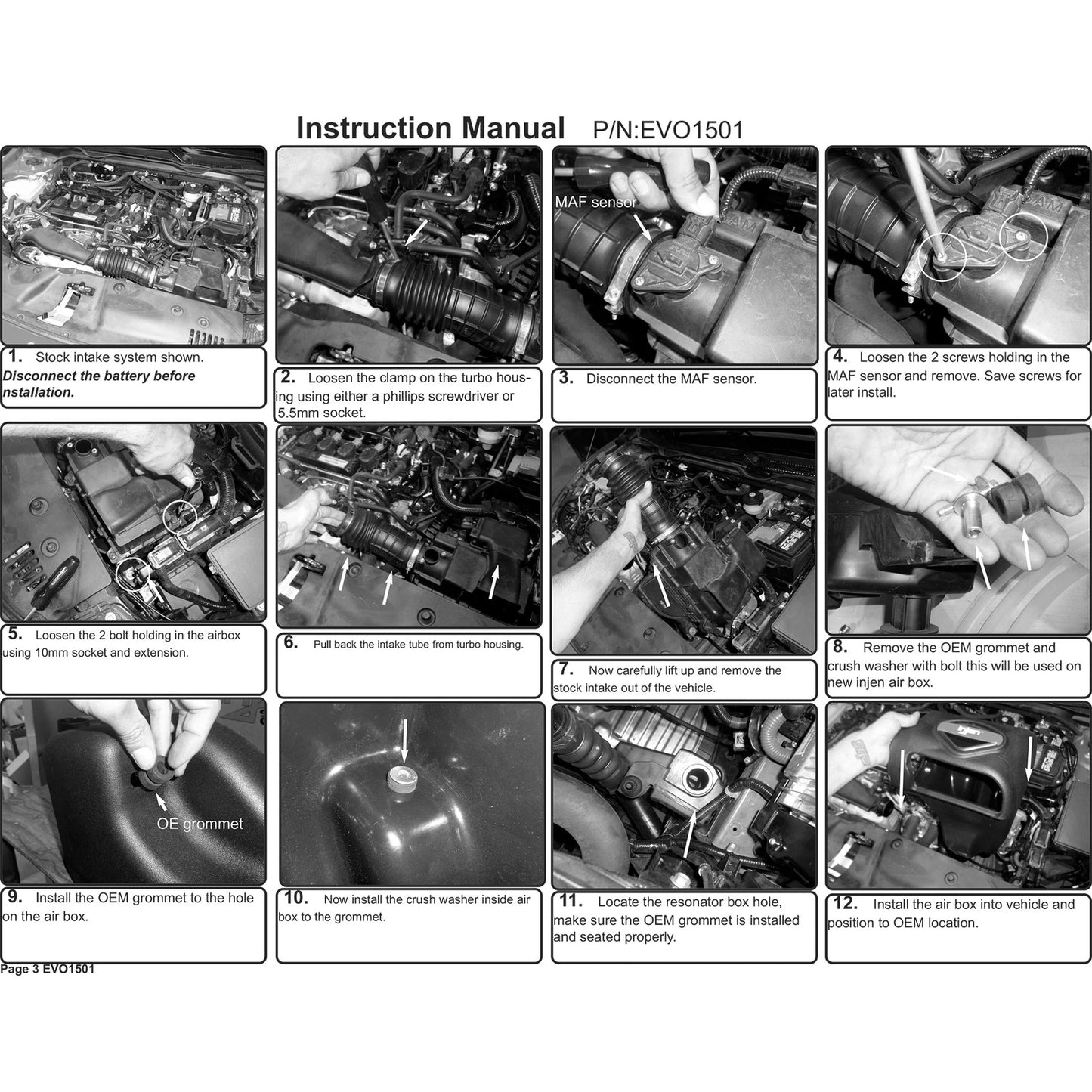 Injen Evolution Intake | Honda Civic Si (06-11) / Civic Type R FK8 (17-22) (EVO1501)