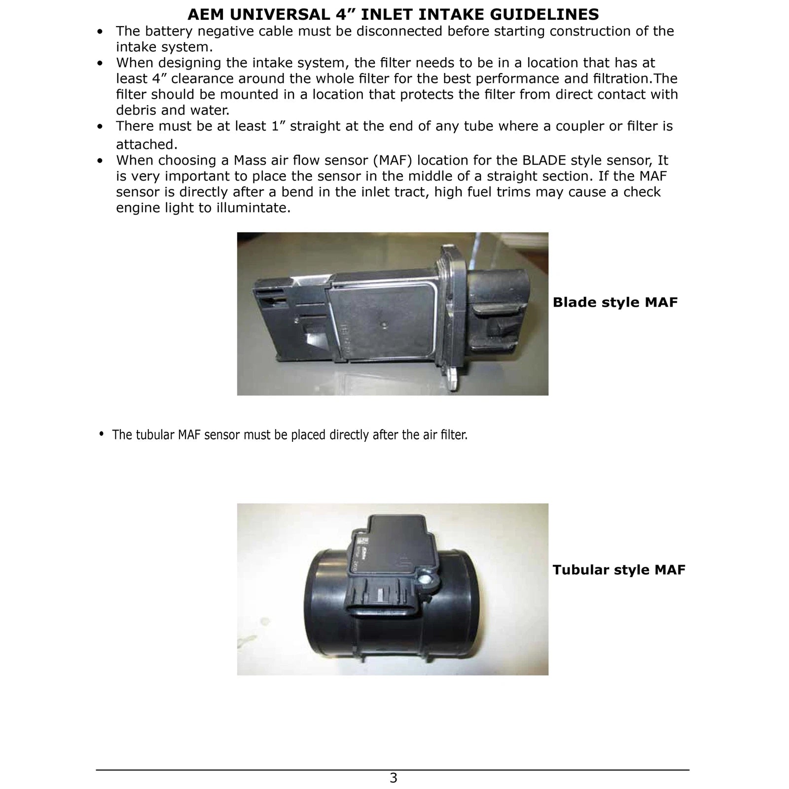 AEM 4in Universal Cold Air Intake System