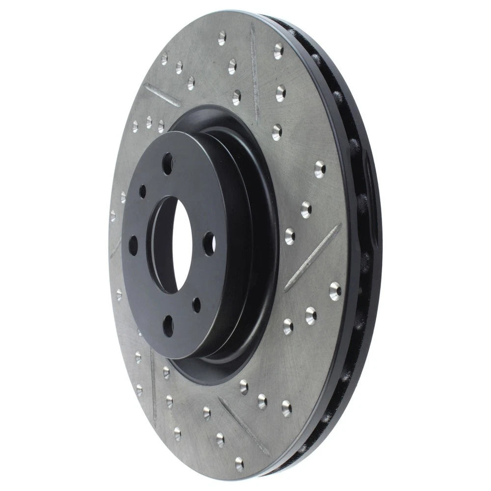 StopTech 127.04004L Front Left Drilled Slotted Brake Rotor for 2012-19 Fiat 500