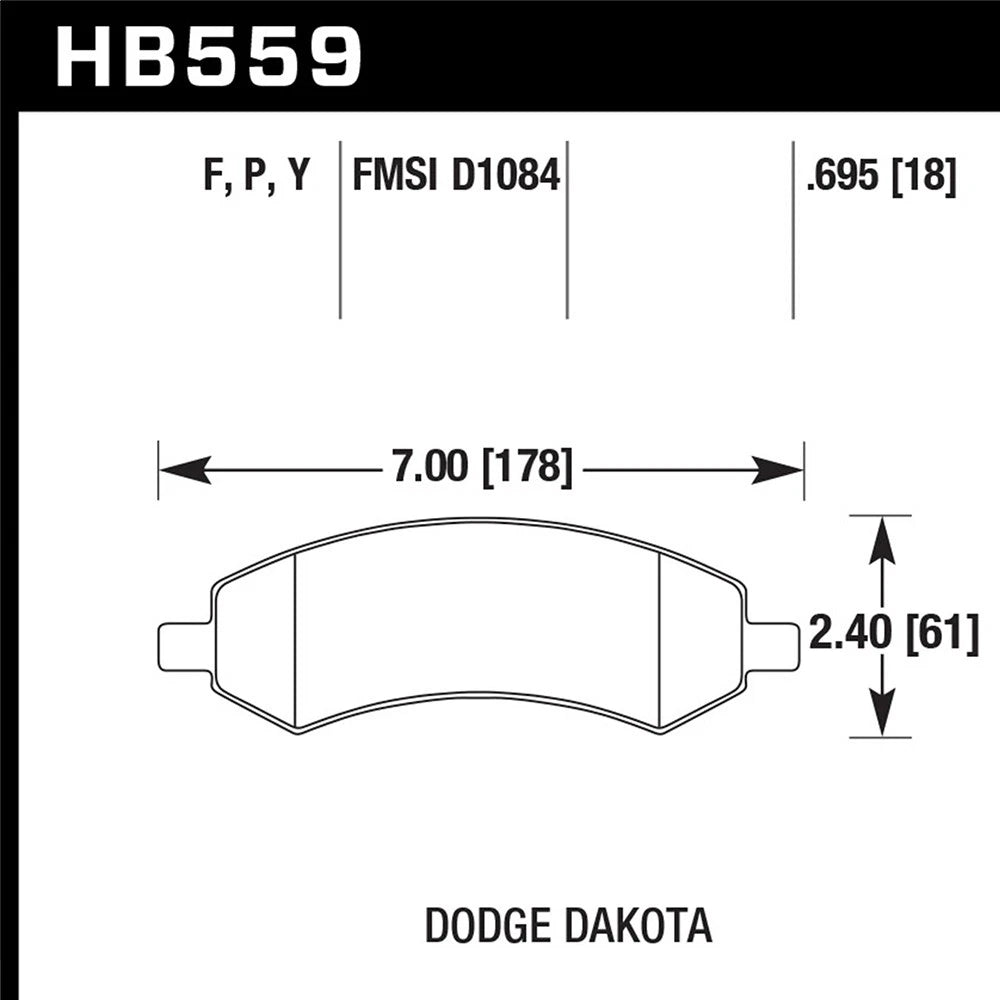 Hawk Performance Street Brake Pads (HB559F.695)