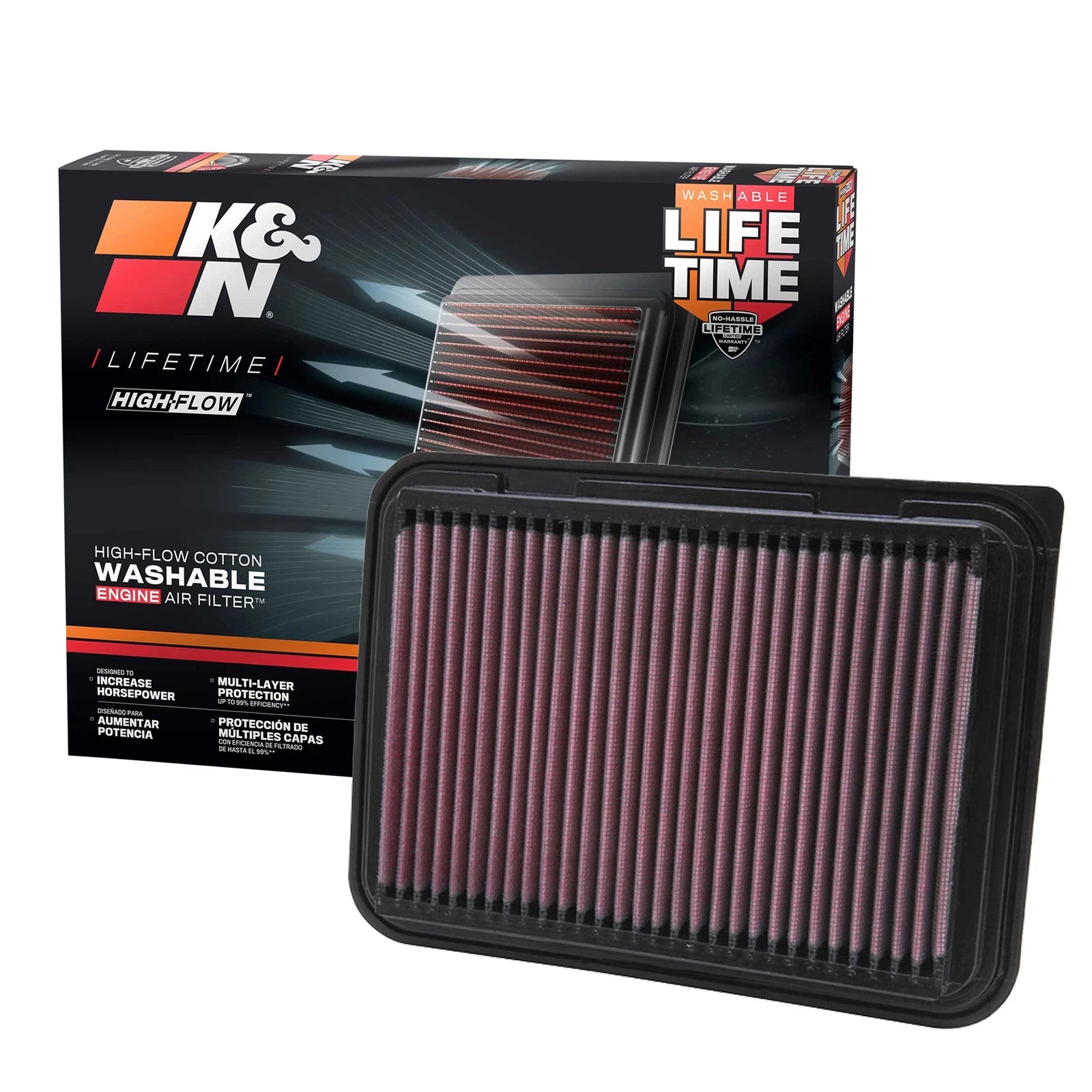 K&N Engineering Drop In Air Filter: Scion xD 2008 - 2009 / Toyota Corolla 2007 - 2010