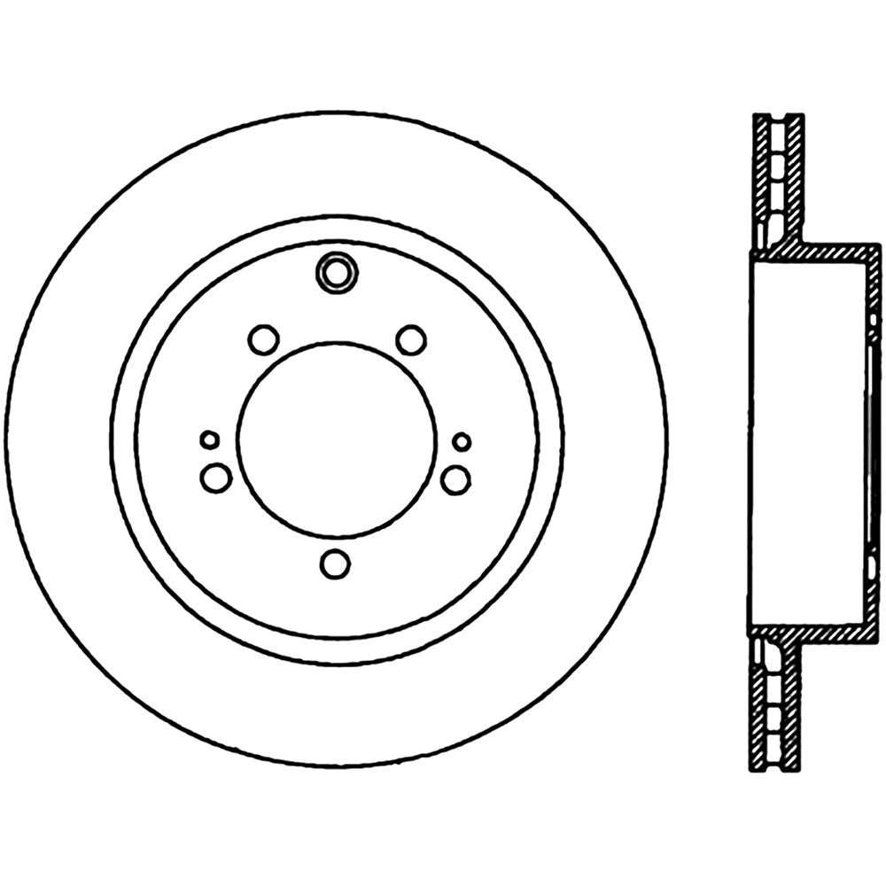 StopTech 126.46065CSR Rear Right Slotted Brake Disc Rotor for 2003-2006 Lancer