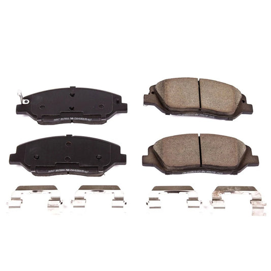 PowerStop 17-1917 Z17 Ceramic Front Brake Pads Set for 2017-19 Hyundai Santa Fe