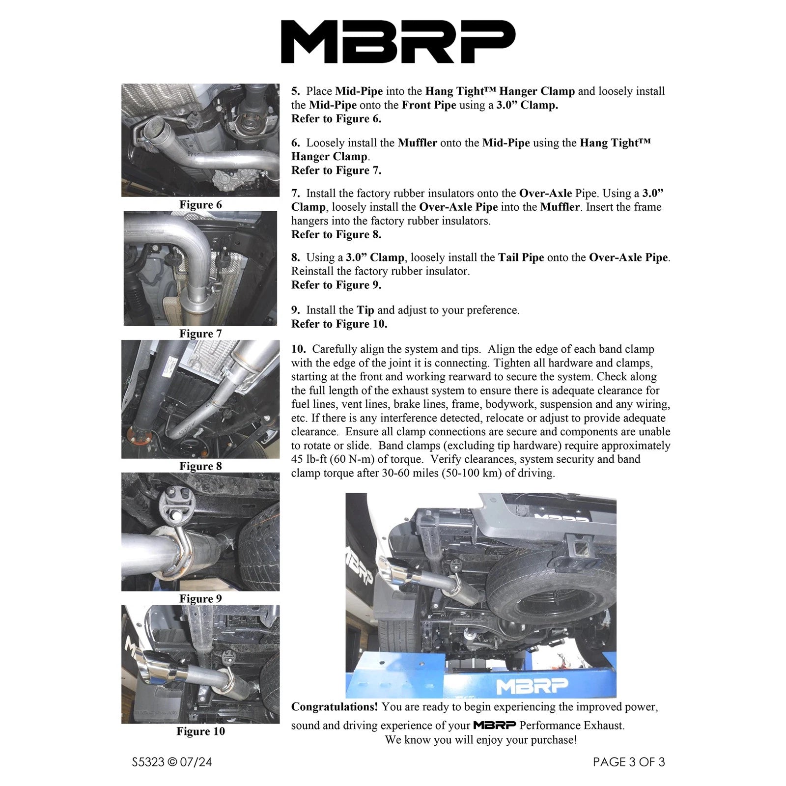 MBRP T304 Stainless Steel 3in Cat-Back Single Side Exit | Toyota Tacoma (24+)
