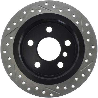 StopTech 127.34159R Rear Right Drilled Disc Brake Rotor for 2014-19 Mini Cooper