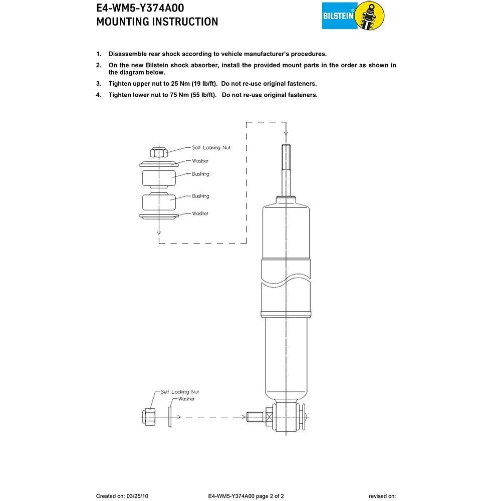 Bilstein B6 Performance Suspension Shock Absorber for 1975-1982 Mercury Marquis
