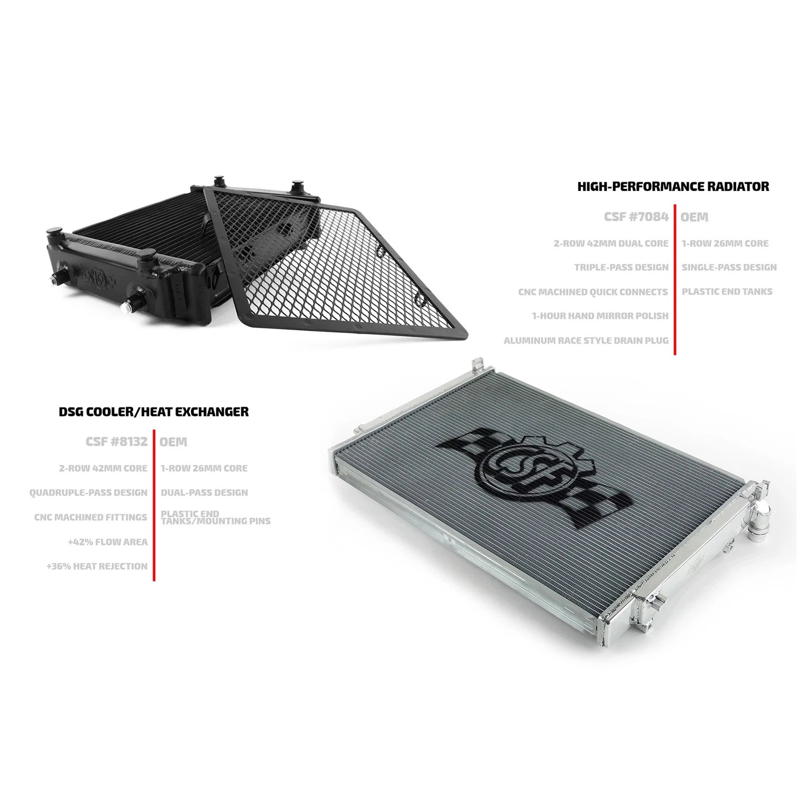 CSF Triple-Pass Radiator | 2015+ Volkswagen Golf/GTI (VAG MQB)