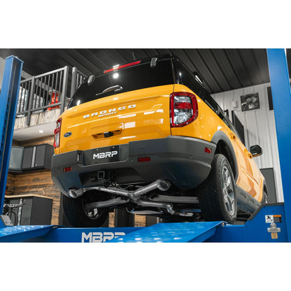 MBRP 2.5in Resonator-Back Dual Split Rear Exit Exhaust | Ford Bronco Sport (21+) (S5207409)
