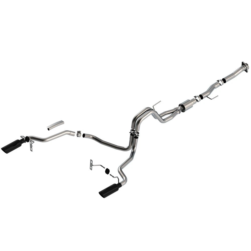 Borla 5.0L 2dr RC SB (122.8 WB) XL/XLT 3/2.25 SRE Cat-Back ATAK Black Chrome Tips | Ford F-150 (21) (140869BC)
