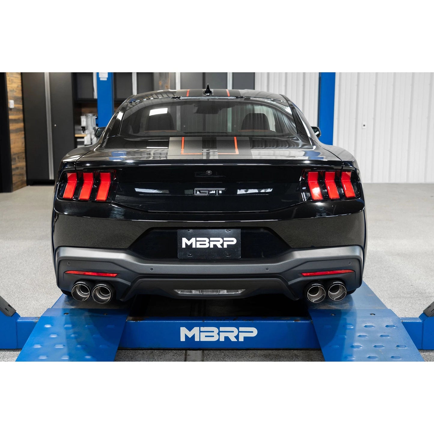 MBRP 2024+ Ford Mustang 5.0L T304 SS 3in Cat-Back Exhaust w/ Quad Carbon Fiber Tips (Valve Delete) | Ford Mustang (S72823CF)