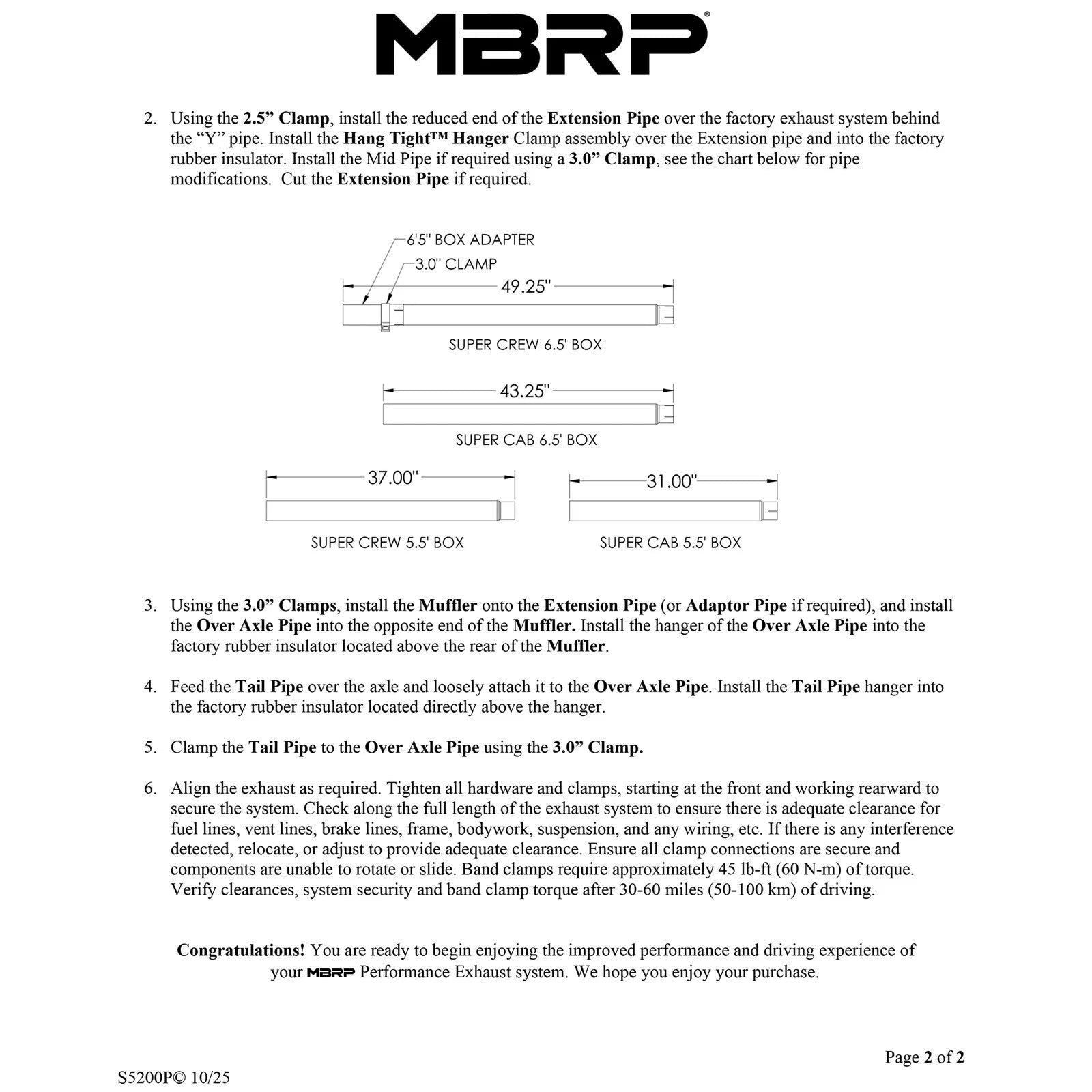 MBRP 3in Cat-Back Single Side AL P Series Exhaust | Ford F150 EC/CC-SB (04-08) (S5200P)