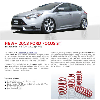 Eibach Sportline Lowering Springs for 2013 Ford Focus FWD