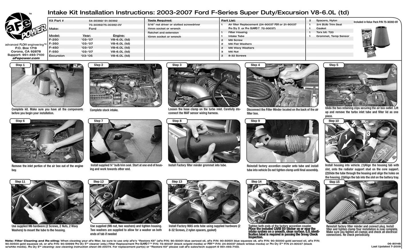 aFe Magnum FORCE Stage-2 Cold Air Intake | Ford 03-07 V8-6.0L (51-30392)