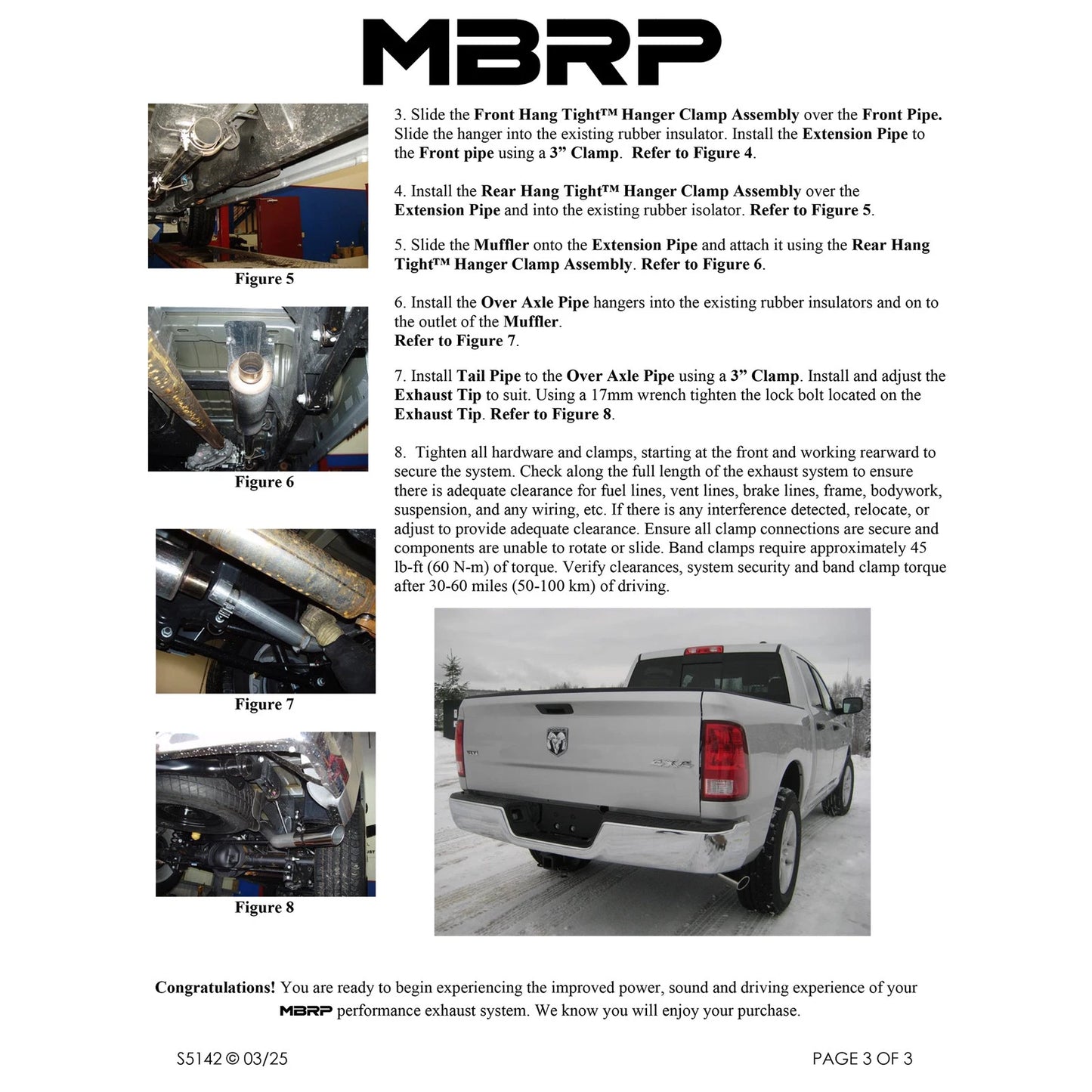 MBRP 3in. Cat-Back Single Side Exit Exhaust | Dodge Ram 1500 5.7L (09) (S5142409)