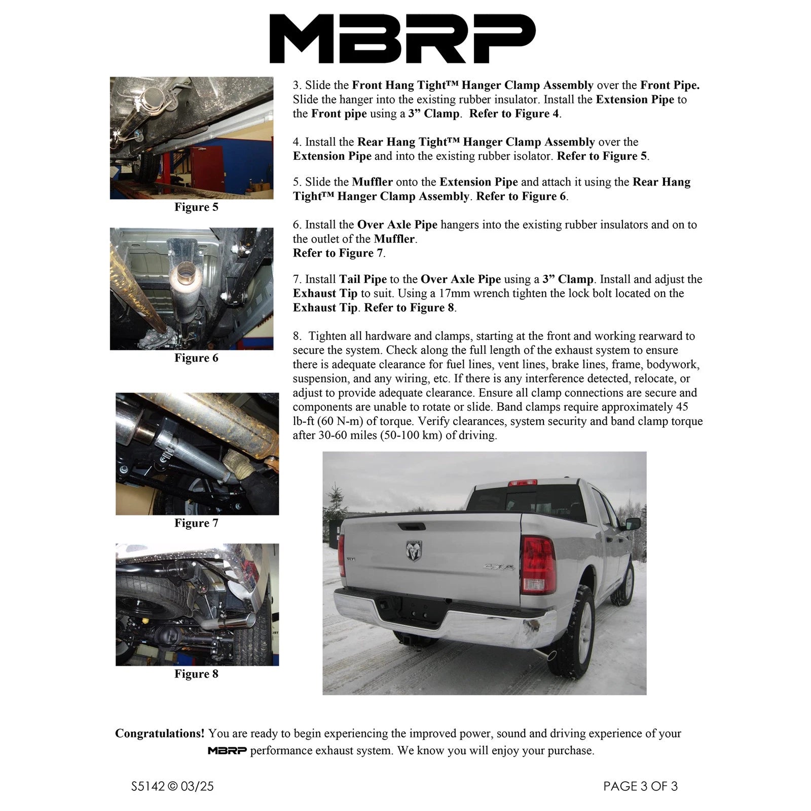 MBRP 3in. Cat-Back Single Side Exit Exhaust | Dodge Ram 1500 5.7L (09) (S5142409)