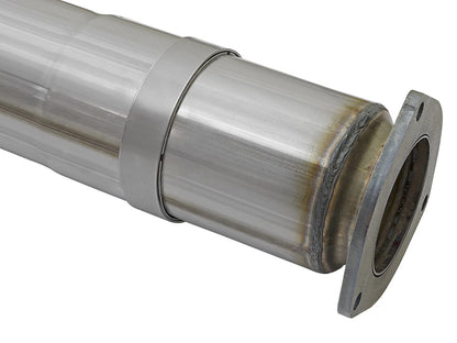 aFe 5in DPF-Back Alum Steel Exhaust w/Polished Tip | Ford Diesel Trucks V8 6.7L (49-03090-P)