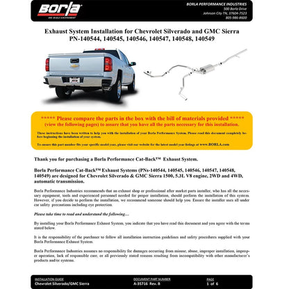 Borla Cat-Back Exhaust System - ATAK | Multiple Fitments (140549)
