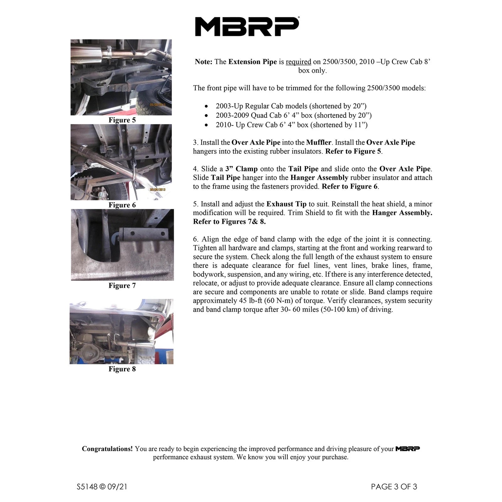 MBRP 3in T409 Cat-Back Single Side Exhaust | Dodge Ram 1500/2500/3500 06-13 (S5148409)