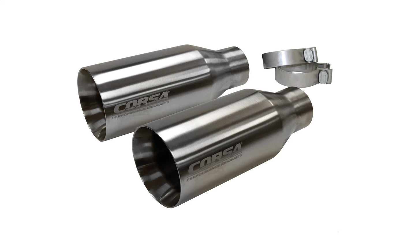 CORSA Replacement / 5.0 in Single Flat Cut Tip Kit | Raptor 3.5T, RAM TRX CORSA Systems (14051)