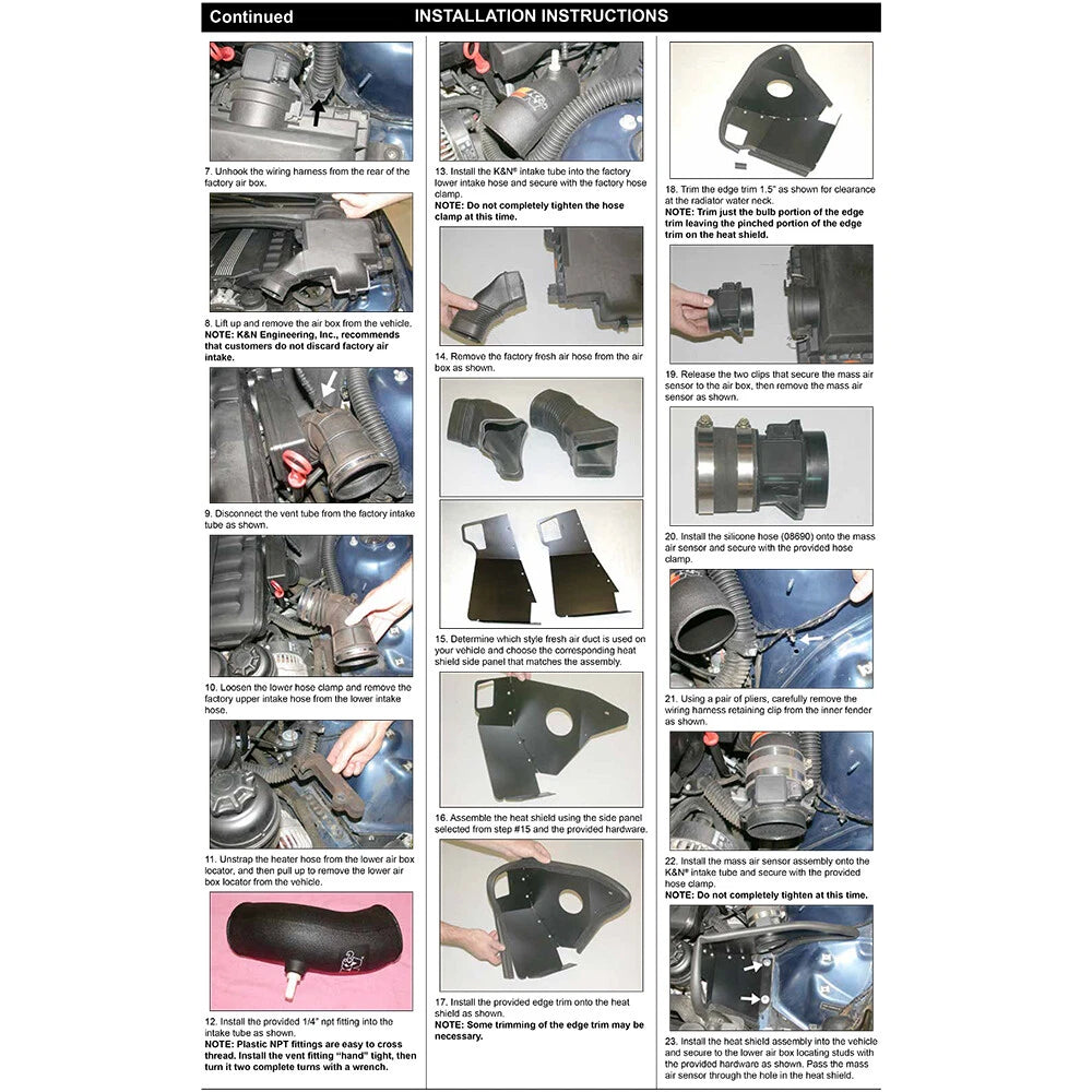 K&N Engineering Performance Intake Kit: BMW 3 Series 1999 - 2005