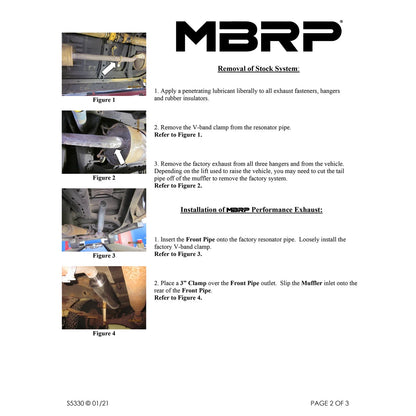 MBRP 3in Resonator Back Single Side Exhaust | Toyota Tundra 4.7L (00-06) (S5330AL)