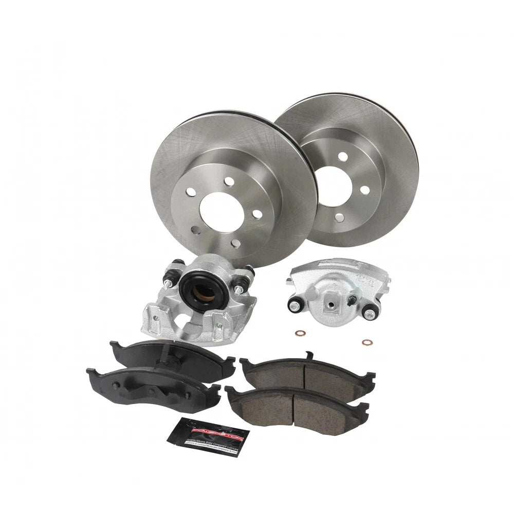 PowerStop Front Brake Kit with Calipers | 1990–1999 Jeep Cherokee (KCOE2119)
