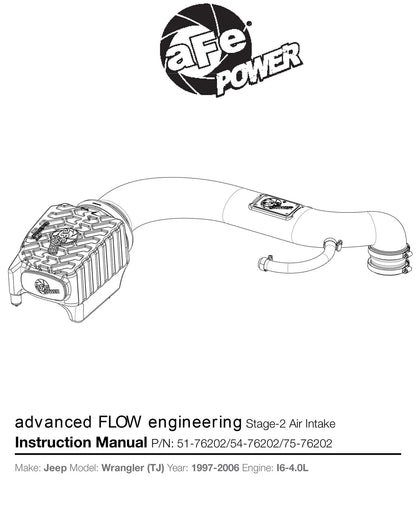 aFe Momentum GT Cold Air Intake System w/ Pro 5R Media | Jeep Wrangler (97-06) L6 4.0L (54-76202)