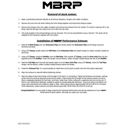 MBRP 3in. Cat-Back Single Side Exit Aluminum Exhaust | Chev/GMC 1500 Classic (03-07) (S5014AL)