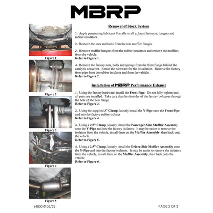 MBRP Pro Series 3" Cat-Back Exhaust - Street Version | 2015-2021 Subaru WRX/STI (S4800)