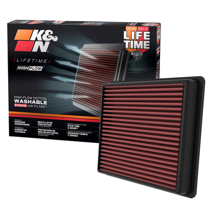 K&N 33-5129 Performance Air Filter for 22-23 Tundra 3.4L / 2023 Sequoia 3.5L V6