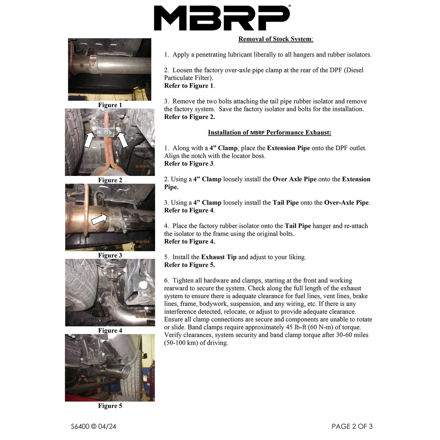 MBRP 4in Alum Filter Back Single Side Exhaust | Titan XD 20-26 (S6400AL)