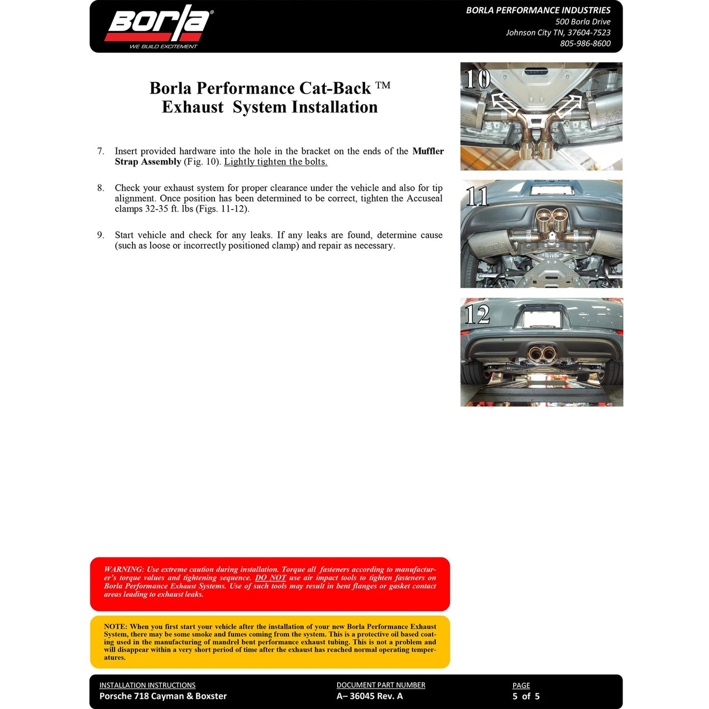 Borla 2.25" S-Type Exhaust | Porsche Cayman/Boxster 718 (17-22) (140817)