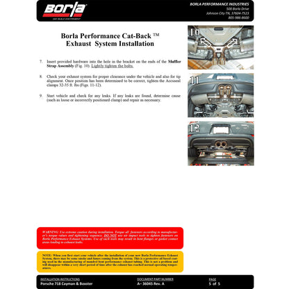 Borla 2.25" S-Type Exhaust | Porsche Cayman/Boxster 718 (17-22) (140817)