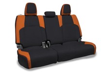 PRP Seats B089-05 Rear Bench Covers for 2024 Toyota Tacoma - Black & Orange