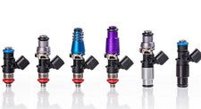 Injector Dynamics ID1050X BMW M54 Injectors 14mm Top (Purple) & Bottom (Black) Adapters (Set of 6)