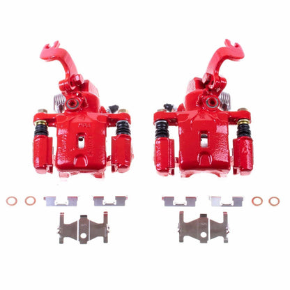 PowerStop Caliper Kit | 1996–2000 Hyundai Elantra Rear Red Calipers (S1916)