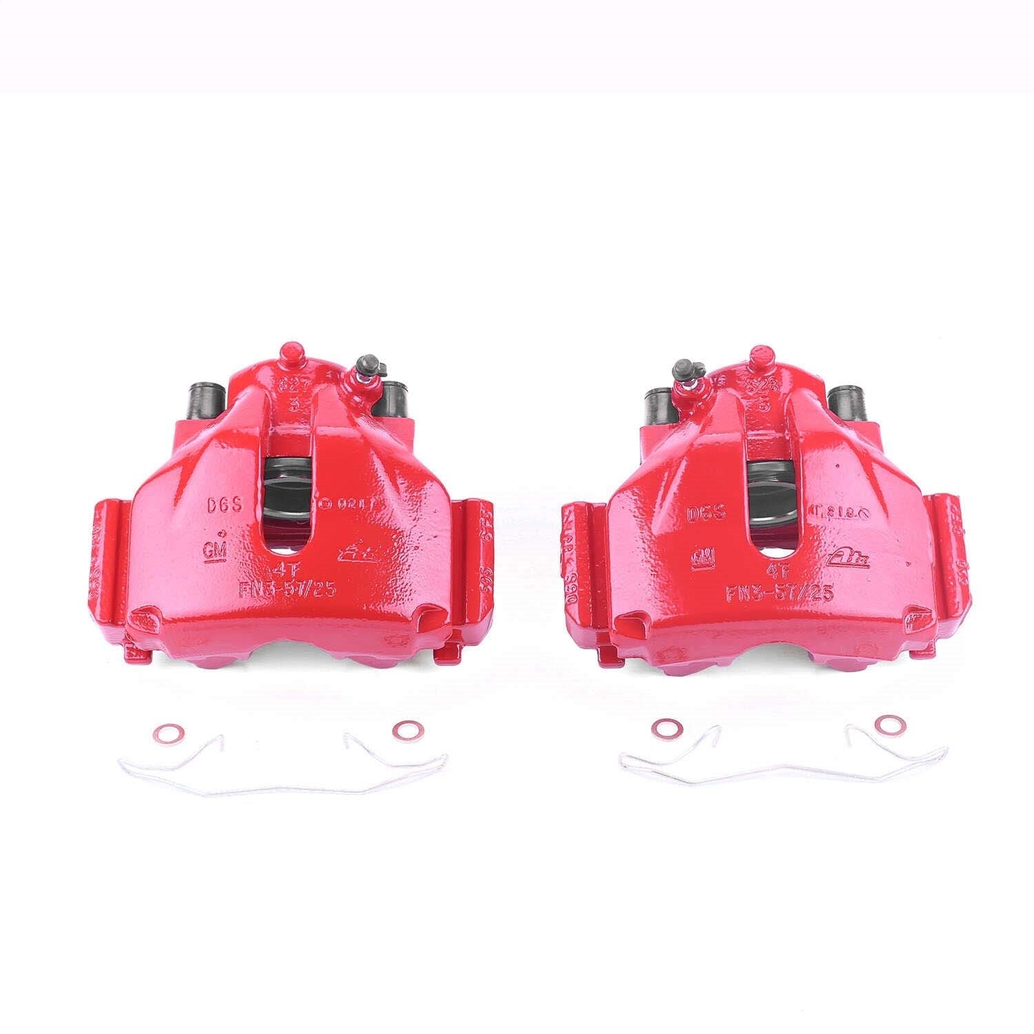 PowerStop Front Red Calipers | 2000–2003 Saab 9-3 (S2038)