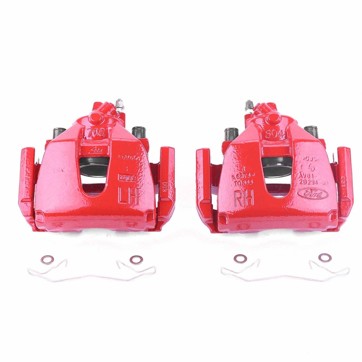 PowerStop Front Red Calipers | 2008–2013 Mazda 3 (S2942B)
