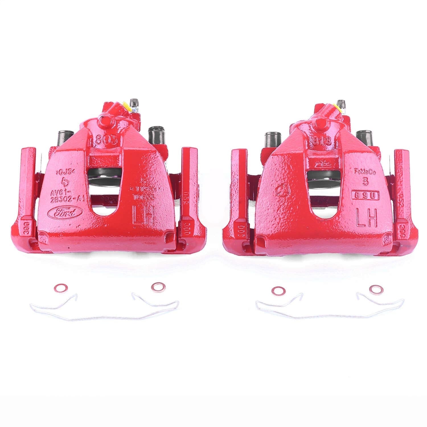 PowerStop Front Red Calipers | 2008–2009 Mazda 3 (S2942E)
