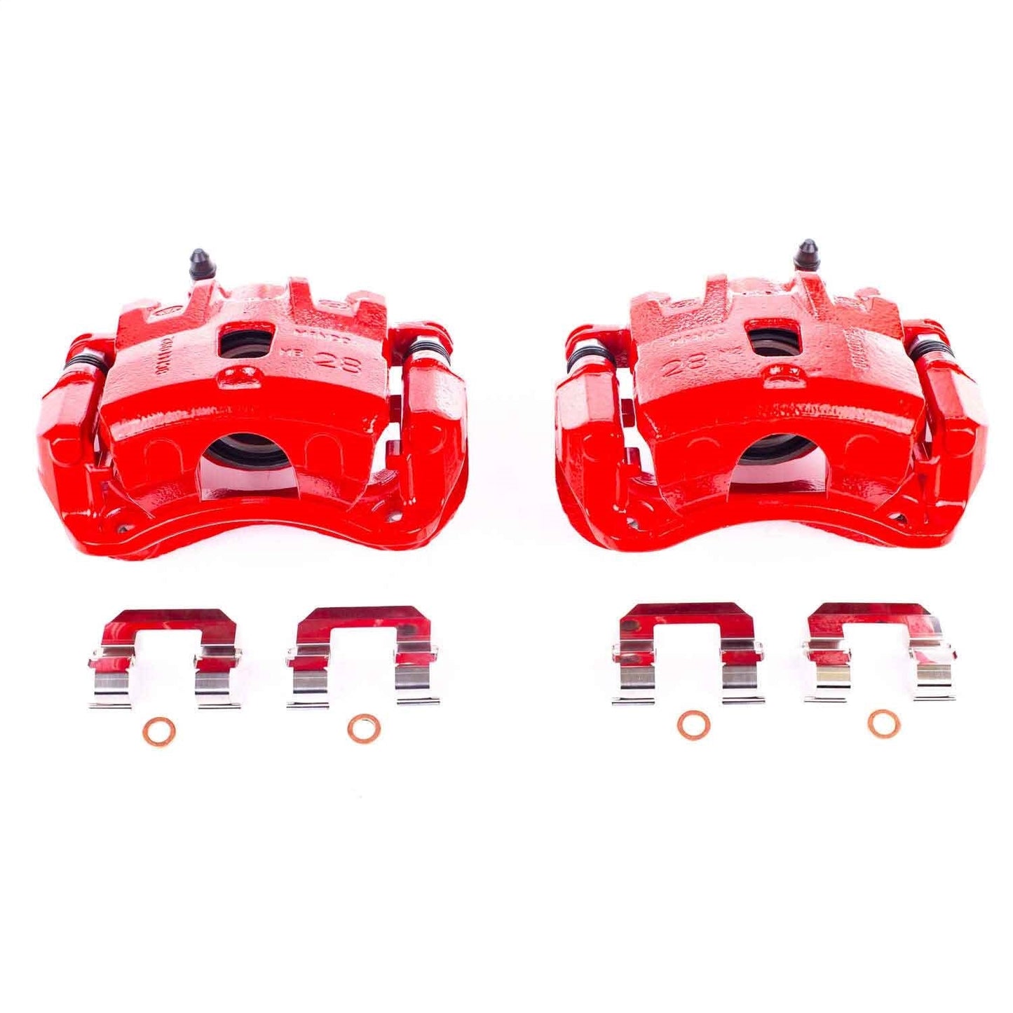 PowerStop Front Red Calipers | 2005–2009 Hyundai Tucson (S2996)