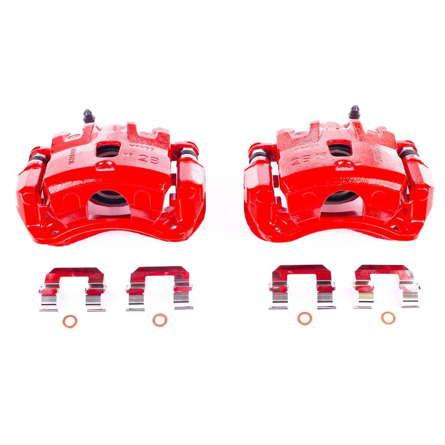 PowerStop Front Red Calipers | 2005–2009 Hyundai Tucson (S2996)