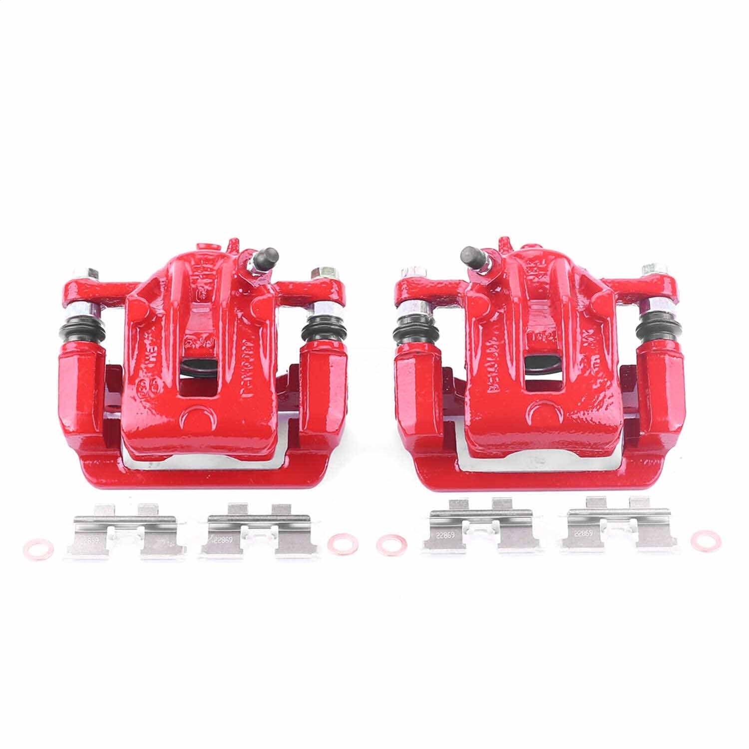 PowerStop Rear Red Calipers | 2005–2009 Hyundai Tucson (S3100)