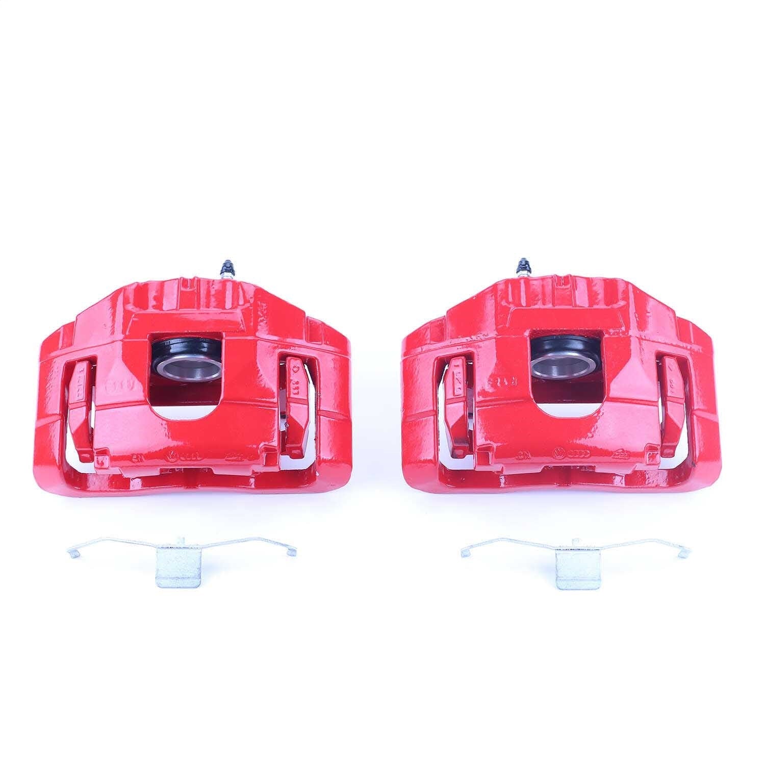 PowerStop Caliper Kit | 2005–2006 Audi A4 Front Red (S3110)