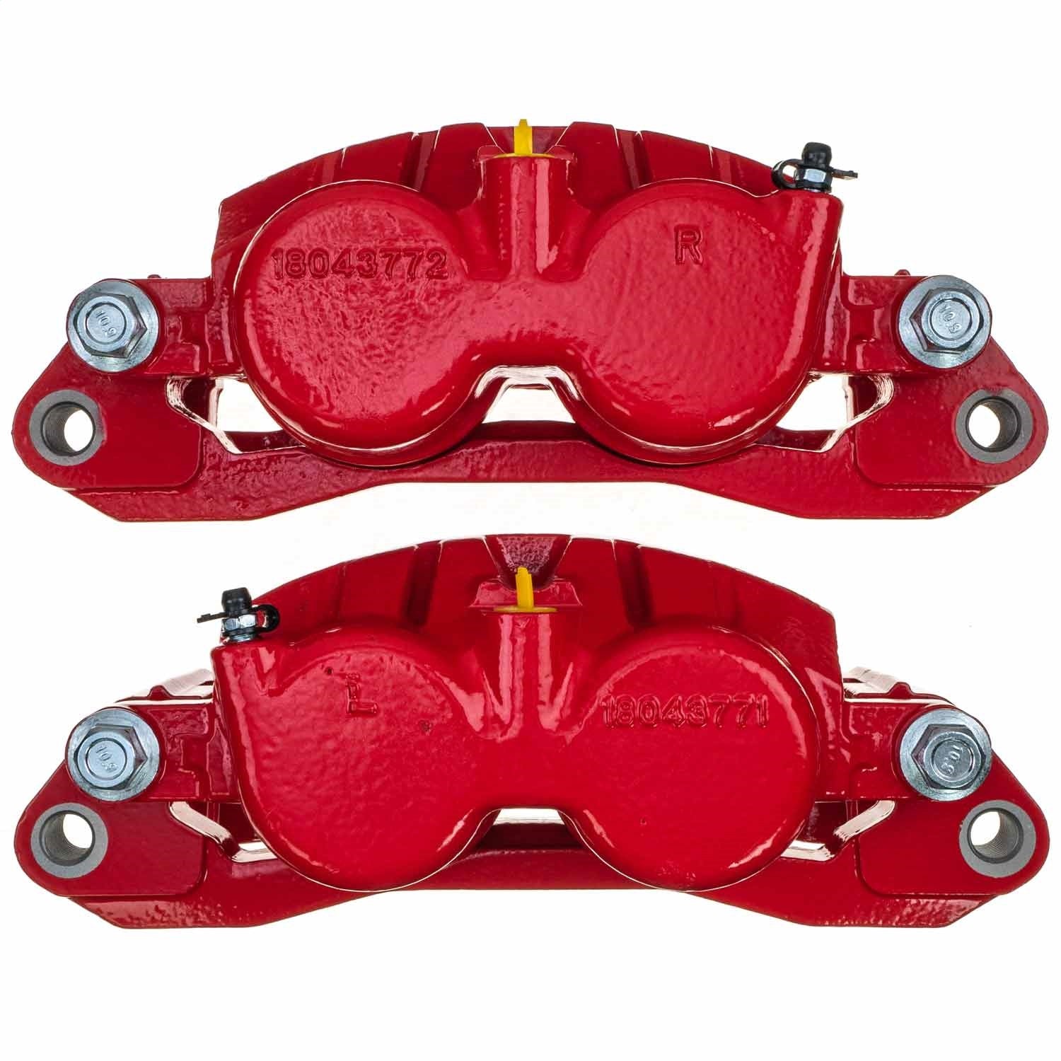 PowerStop Rear Red Caliper Pair | 2001–2006 Chevrolet Silverado 3500 (S4814)