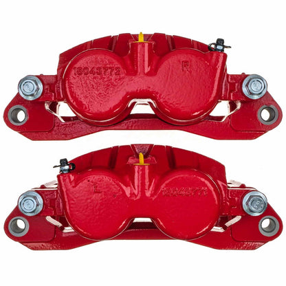 PowerStop Rear Red Caliper Pair | 2001–2006 Chevrolet Silverado 3500 (S4814)