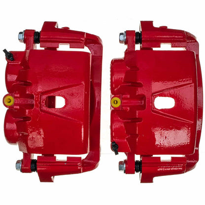PowerStop Rear Red Caliper Pair | 2001–2006 Chevrolet Silverado 3500 (S4814)