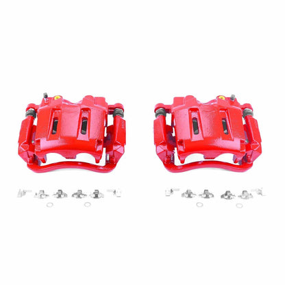 PowerStop Front Red Calipers | 2005–2012 Ford F-250 Super Duty (S5022)
