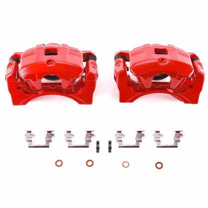 PowerStop Front Red Calipers | 2008–2016 Mitsubishi Lancer (S5032B)